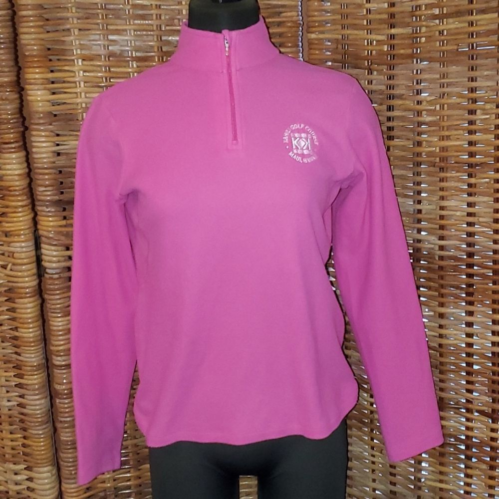Kahili Maui Hawaii Golf Fleece Shirt S